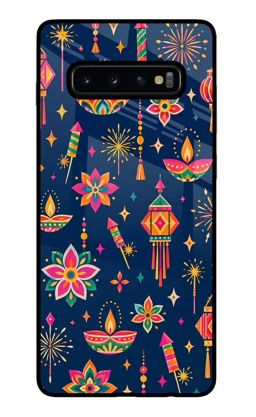 Festive Pop Samsung S10 Plus Back Cover, Glass case