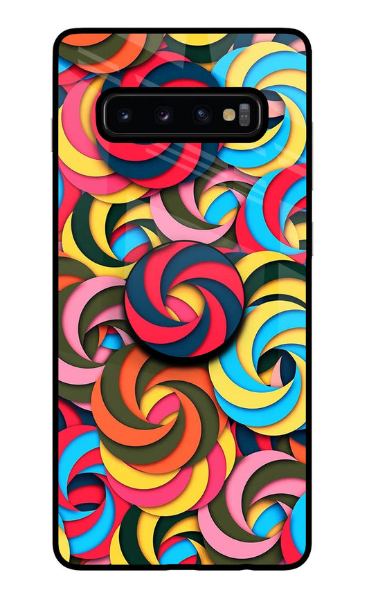 Spiral Pattern Samsung S10 Plus Glass Case