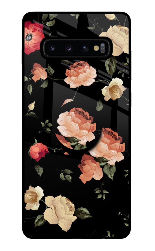 Flowers Samsung S10 Plus Glass Case