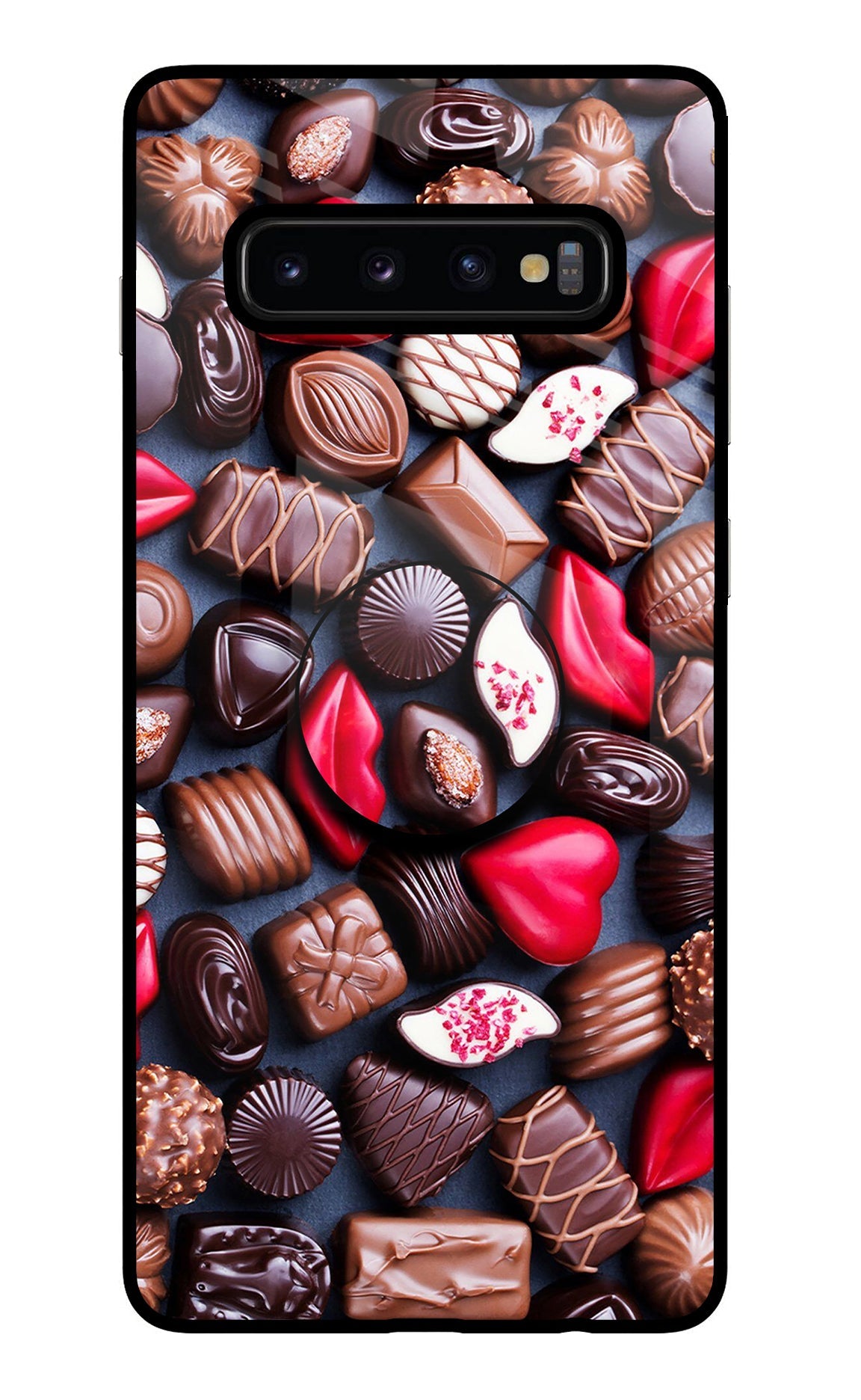 Chocolates Samsung S10 Plus Glass Case