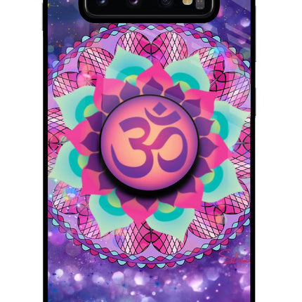 Om Purple Samsung S10 Plus Glass Case