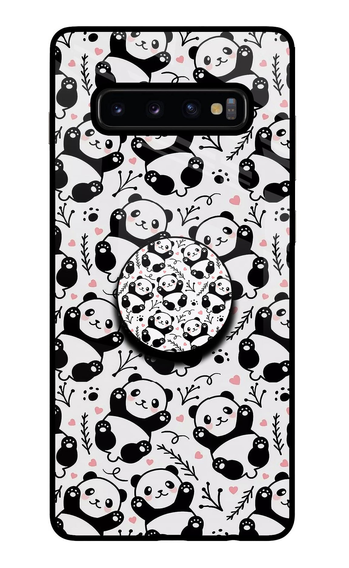 Cute Panda Samsung S10 Plus Glass Case