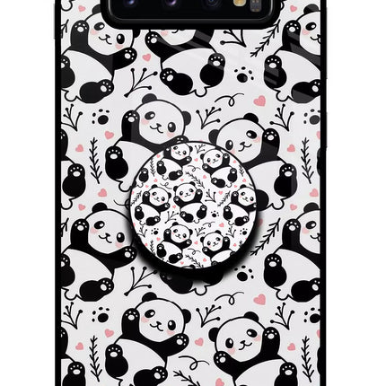 Cute Panda Samsung S10 Plus Glass Case
