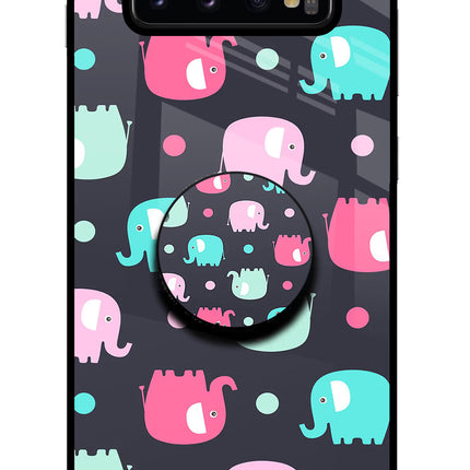 Baby Elephants Samsung S10 Plus Glass Case