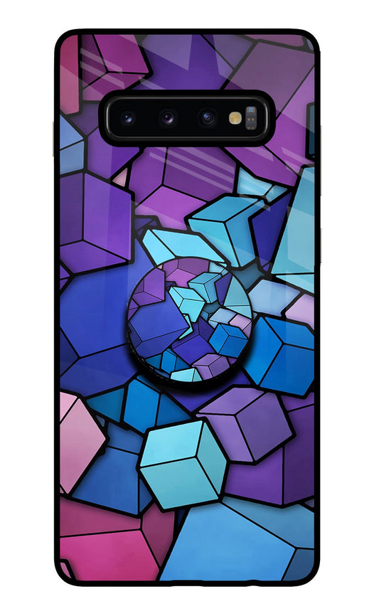 Cubic Abstract Samsung S10 Plus Glass Case