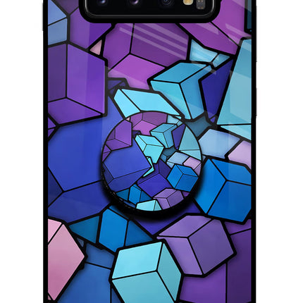 Cubic Abstract Samsung S10 Plus Glass Case