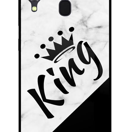 King Samsung A30 Glass Case Back Cover by Casekaro