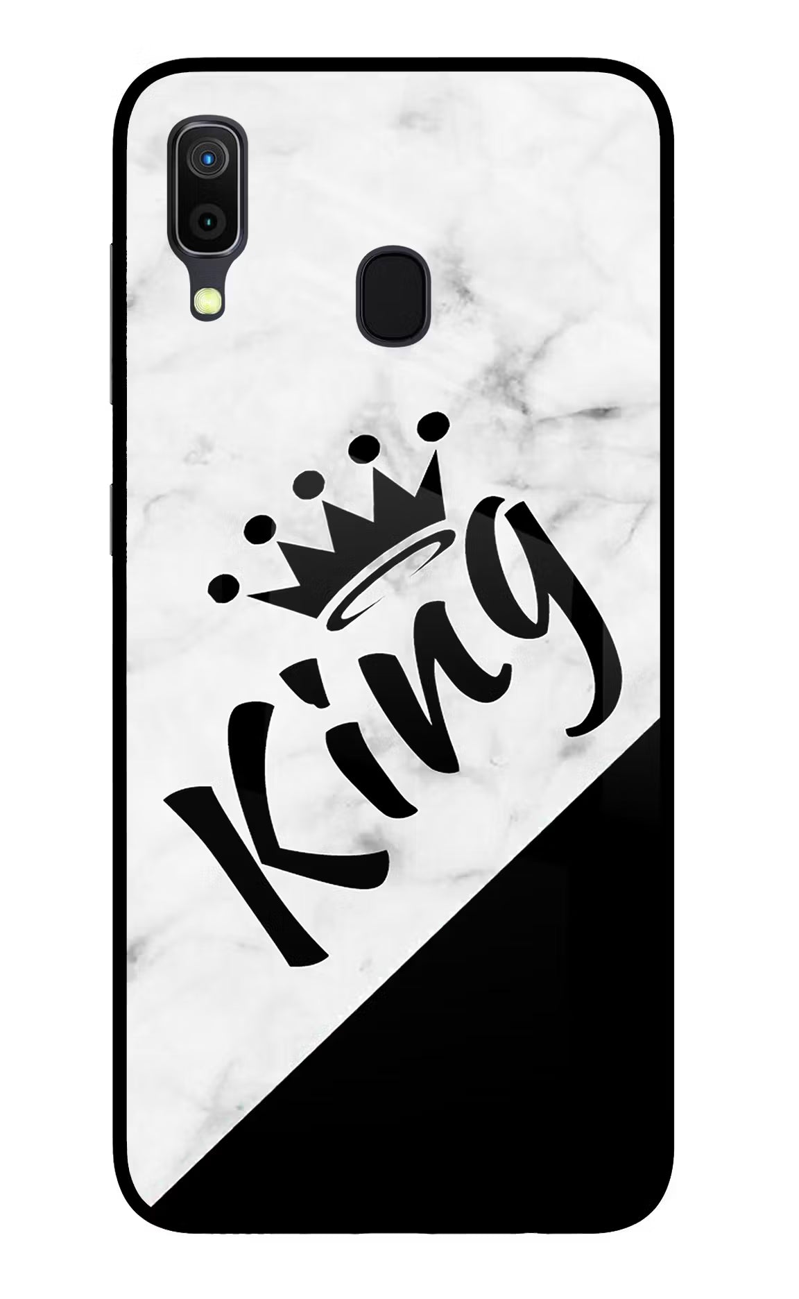 King Samsung A30 Glass Case Back Cover by Casekaro
