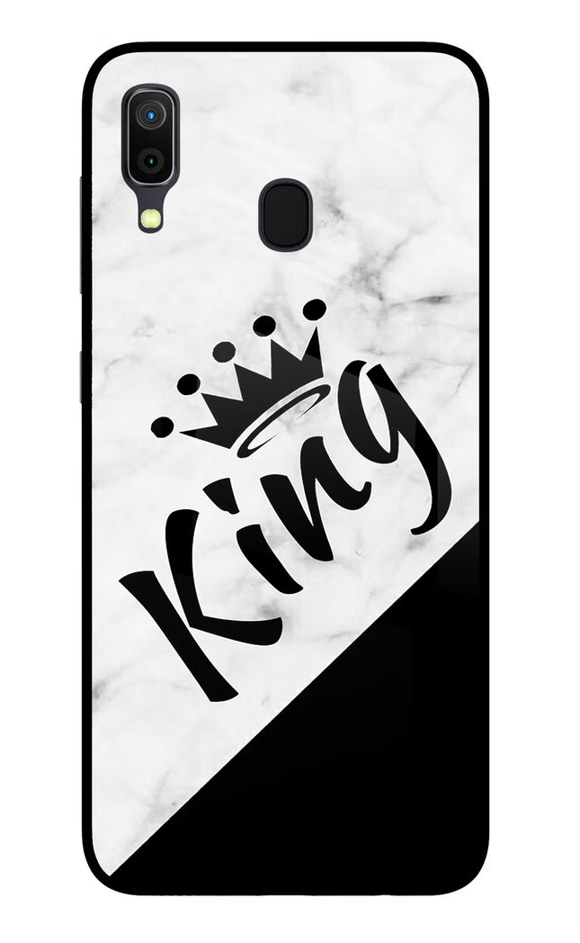 King Samsung A30 Glass Case Back Cover by Casekaro