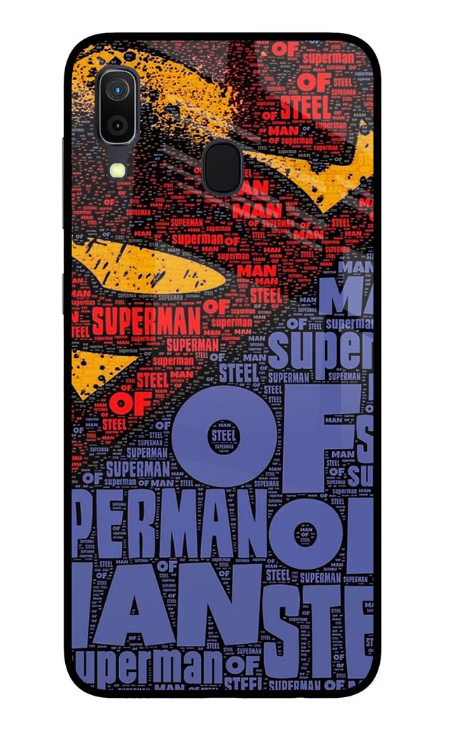 Superman Samsung A30 Glass Case Back Cover by Casekaro