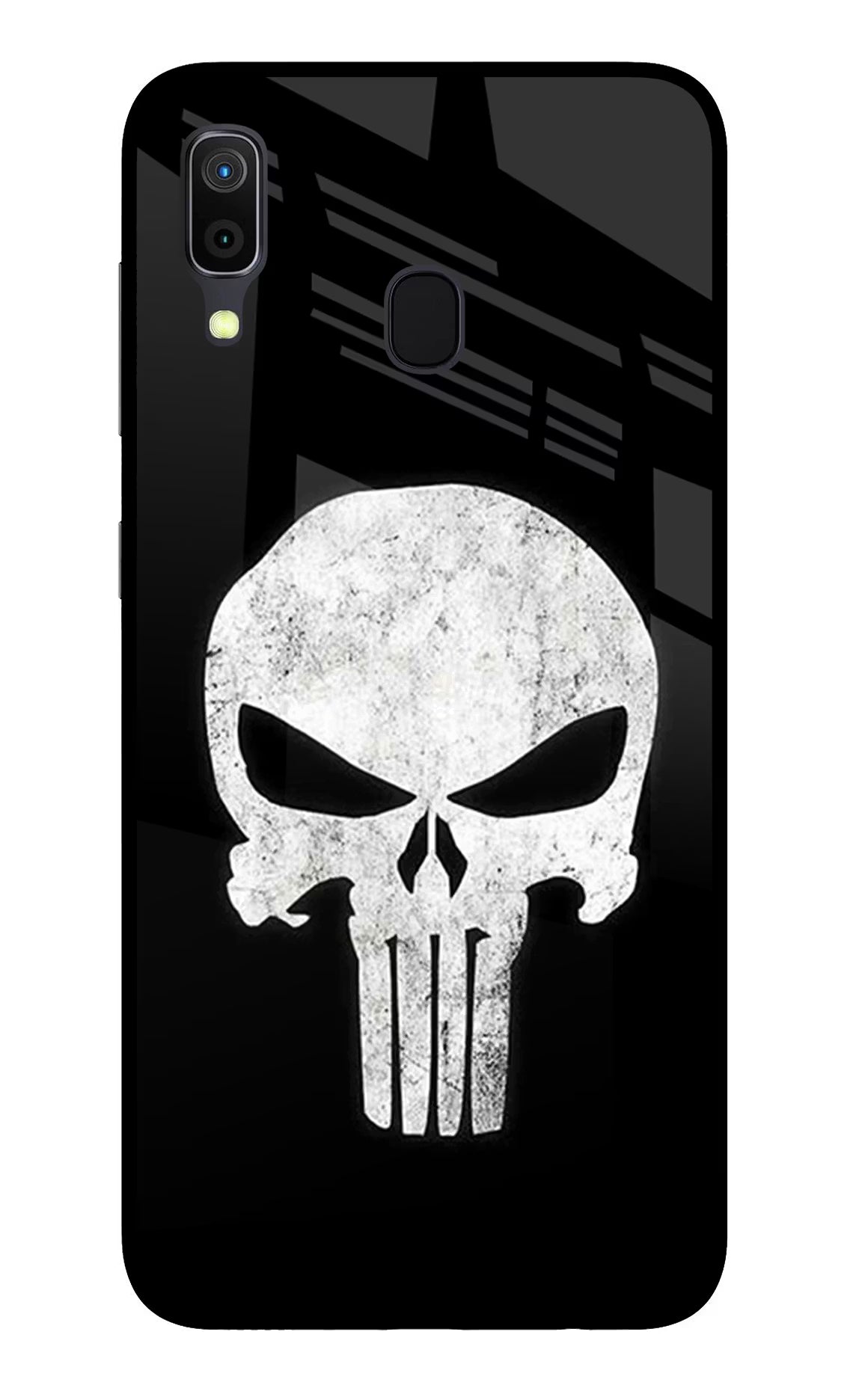 Punisher Skull Samsung A30 Glass Case Back Cover by Casekaro