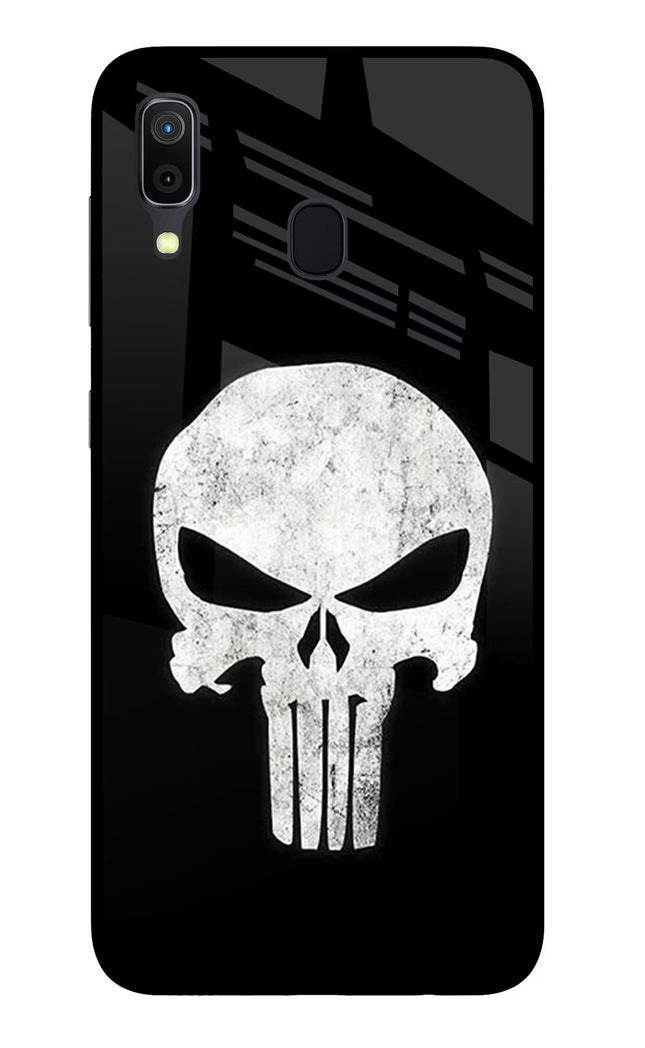 Punisher Skull Samsung A30 Glass Case Back Cover by Casekaro