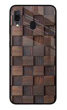 Wooden Cube Design Samsung A30 Glass Case