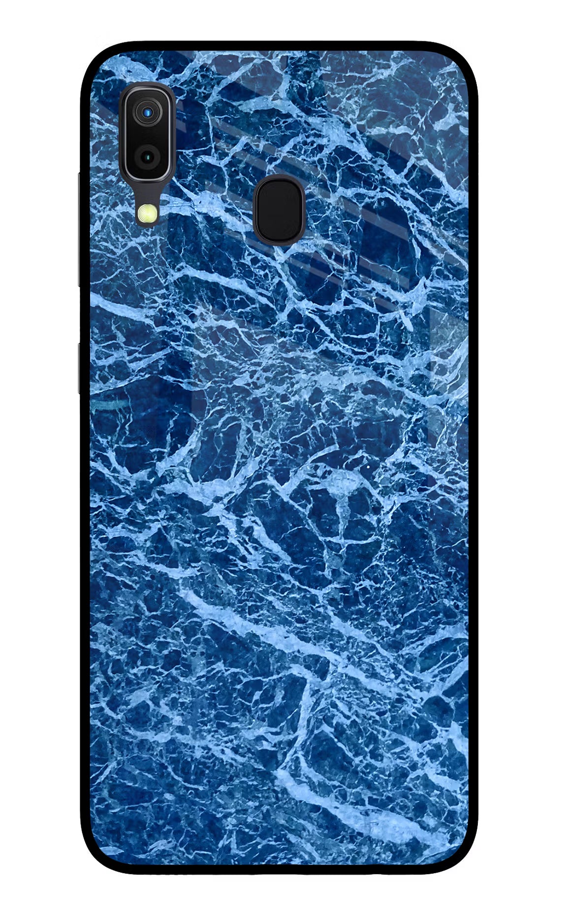 Blue Marble Samsung A30 Glass Case Back Cover by Casekaro