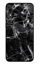 Black Marble Texture Samsung A30 Glass Case