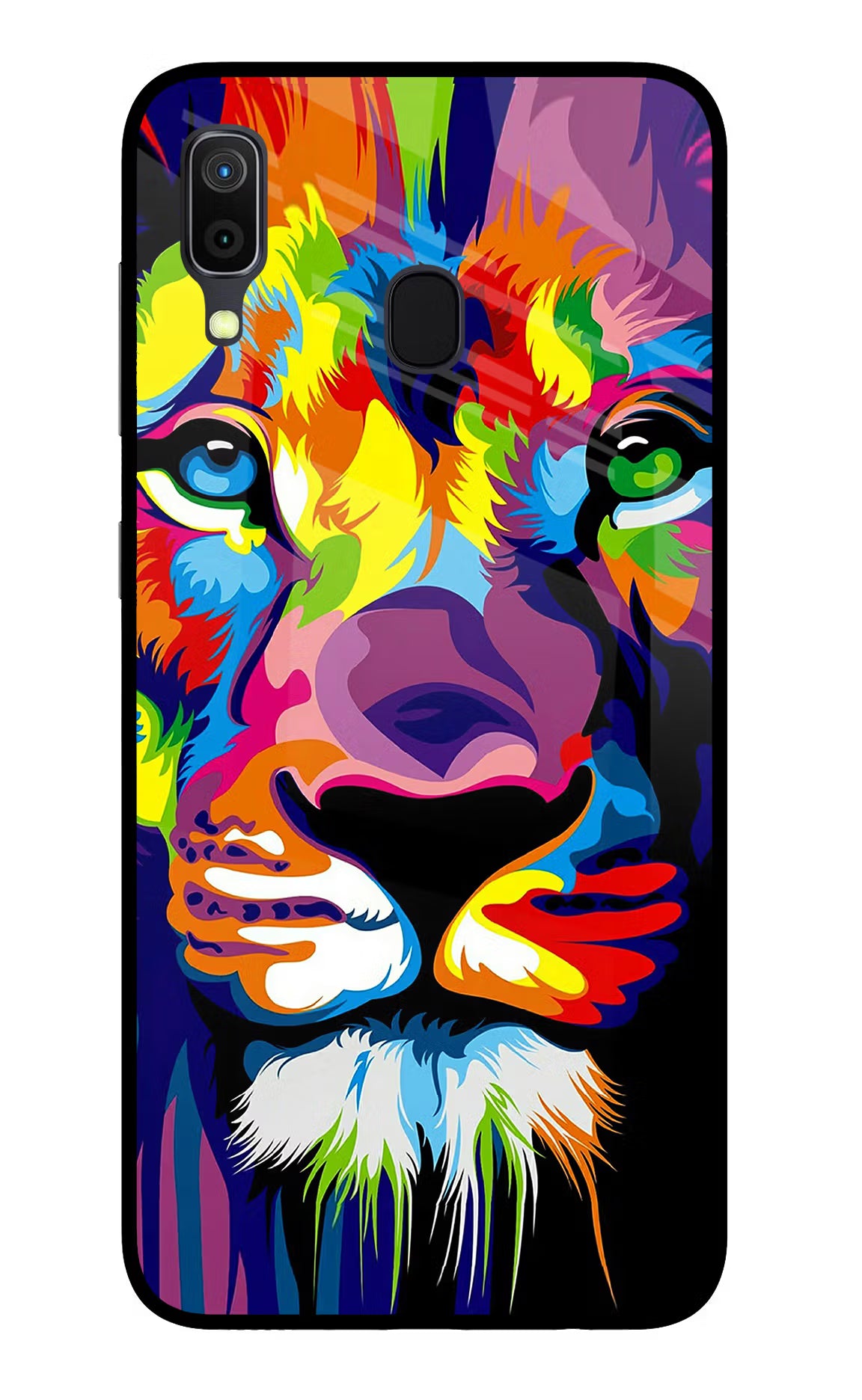 Lion Samsung A30 Glass Case Back Cover by Casekaro