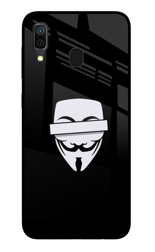Anonymous Face Samsung A30 Glass Case