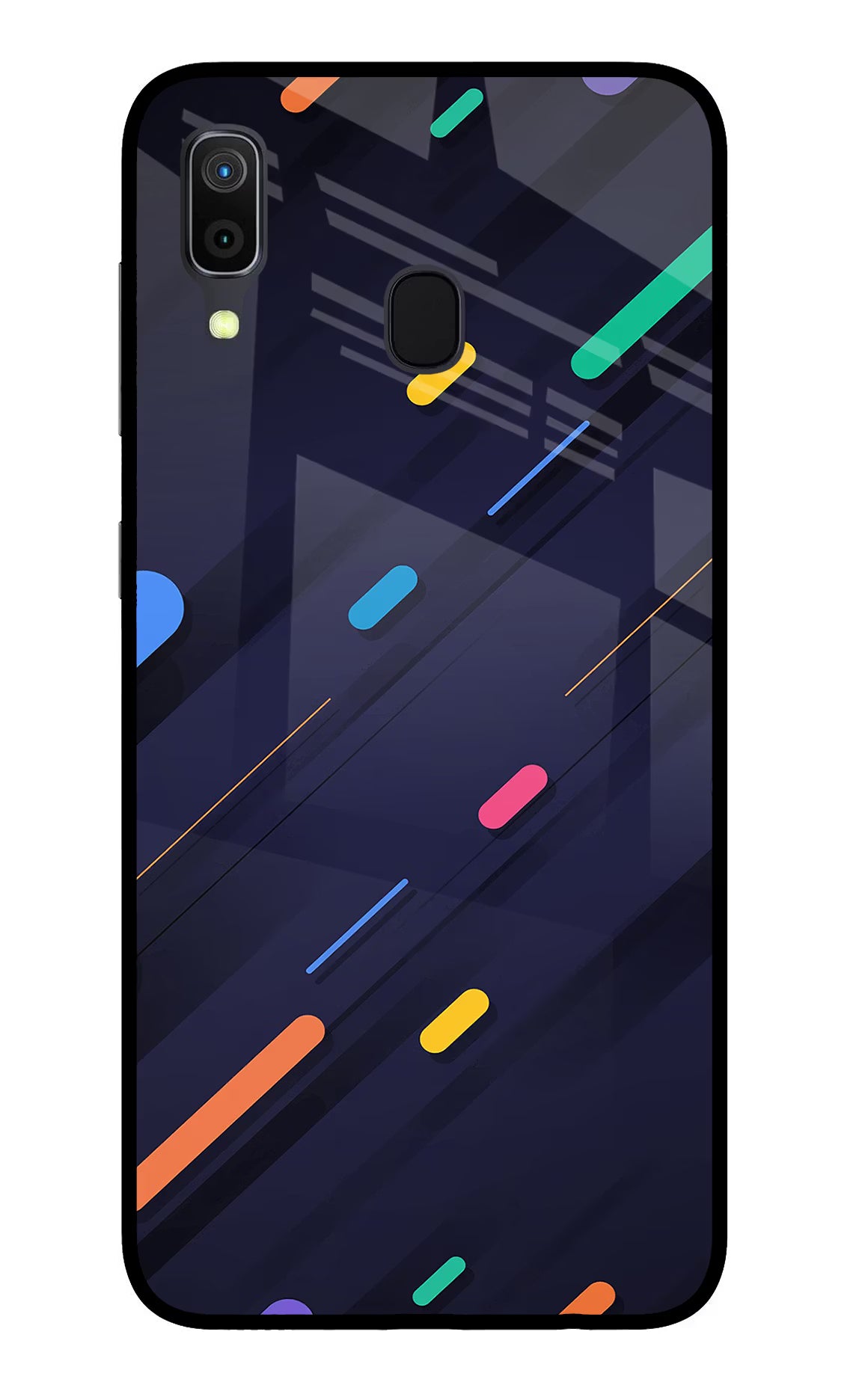 Abstract Design Samsung A30 Glass Case Back Cover by Casekaro