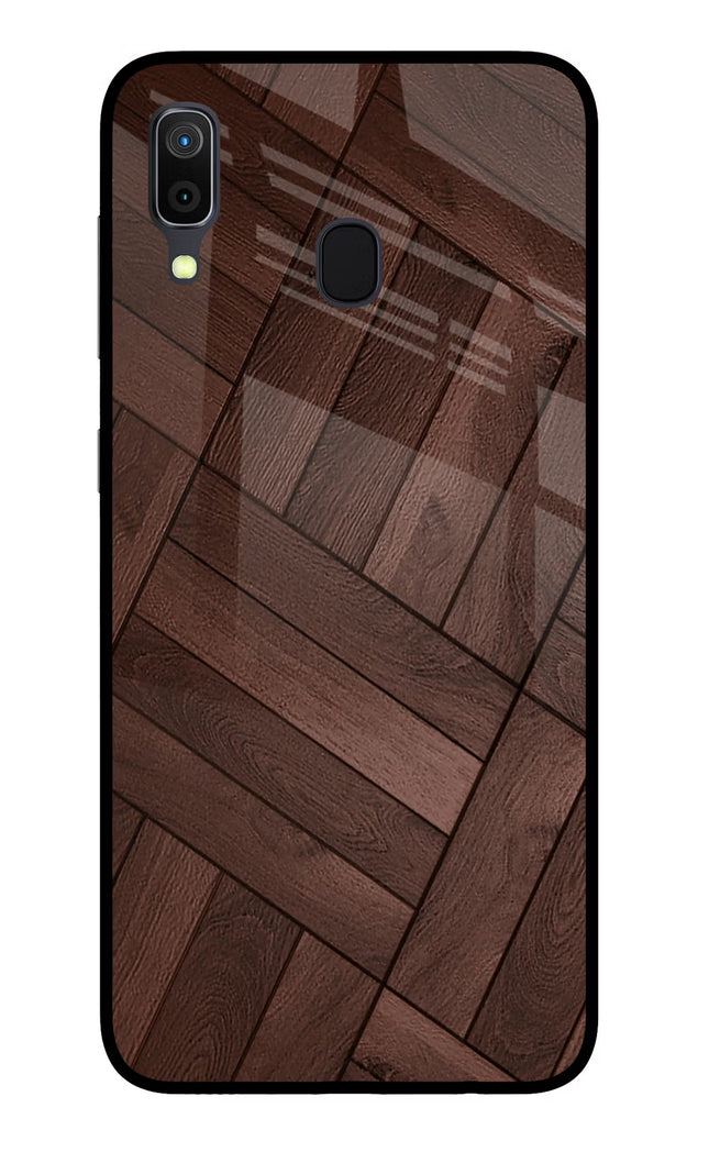 Wooden Texture Design Samsung A30 Glass Case Back Cover by Casekaro