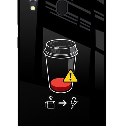 Coffee Samsung A30 Glass Case Back Cover by Casekaro