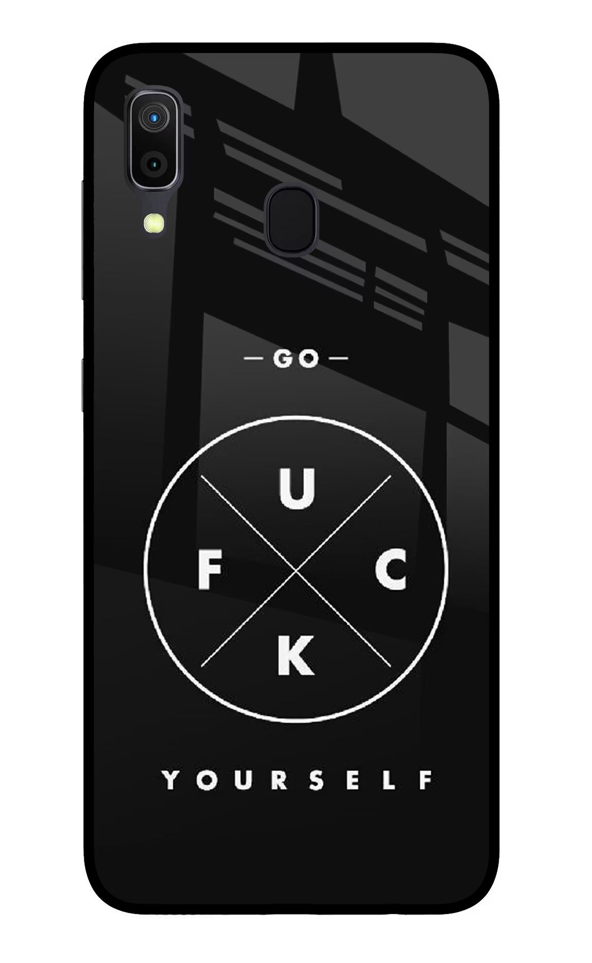 Go Fuck Yourself Samsung A30 Glass Case Back Cover by Casekaro