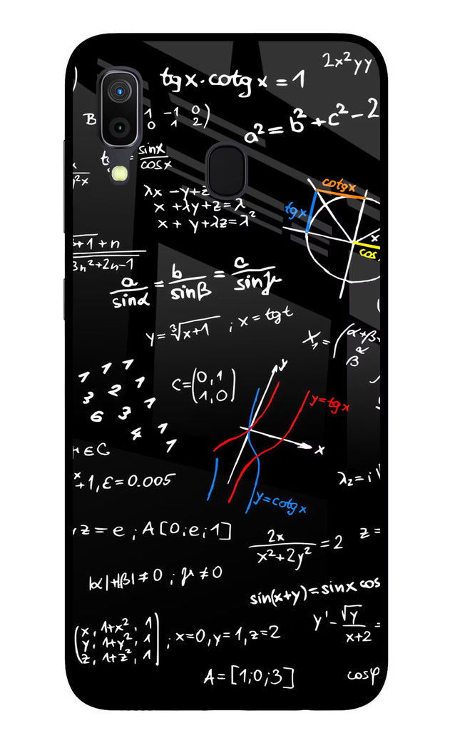 Mathematics Formula Samsung A30 Glass Case Back Cover by Casekaro