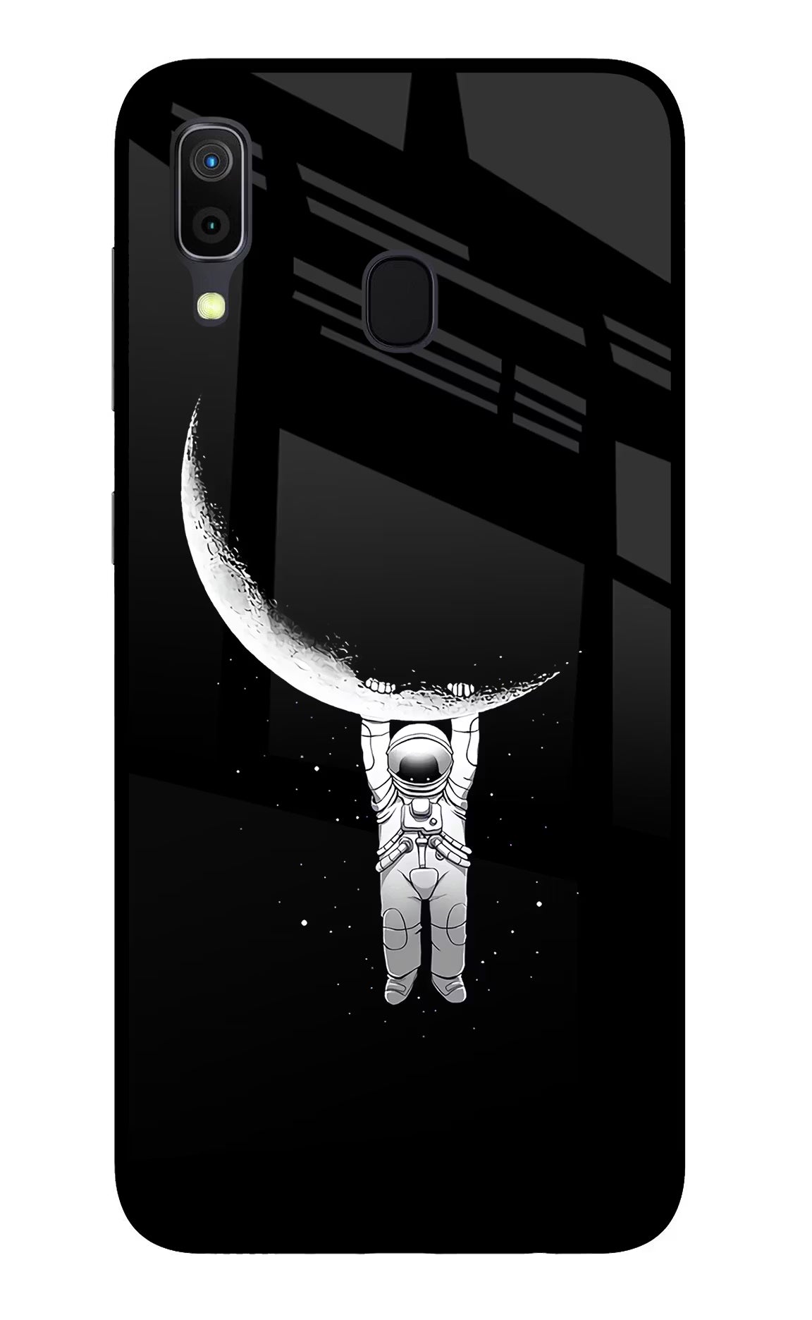 Moon Space Samsung A30 Glass Case Back Cover by Casekaro