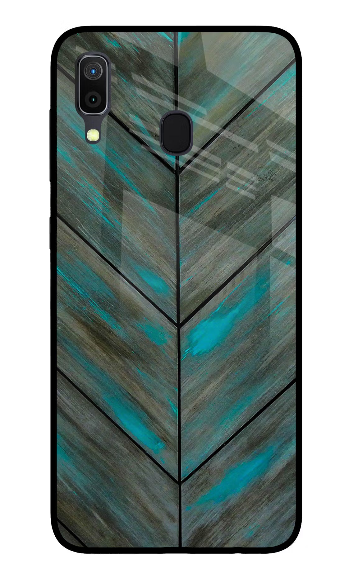 Pattern Samsung A30 Glass Case Back Cover by Casekaro