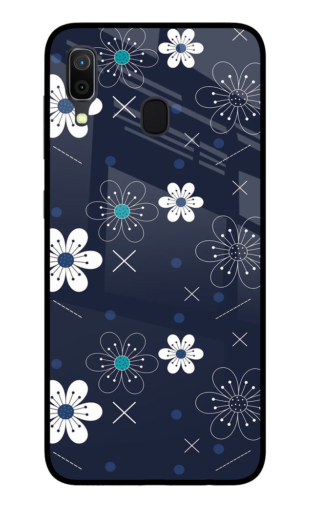 Flowers Samsung A30 Glass Case Back Cover by Casekaro