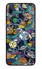 Space Abstract Samsung A30 Glass Case