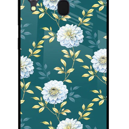 Flowers Samsung A30 Glass Case Back Cover by Casekaro
