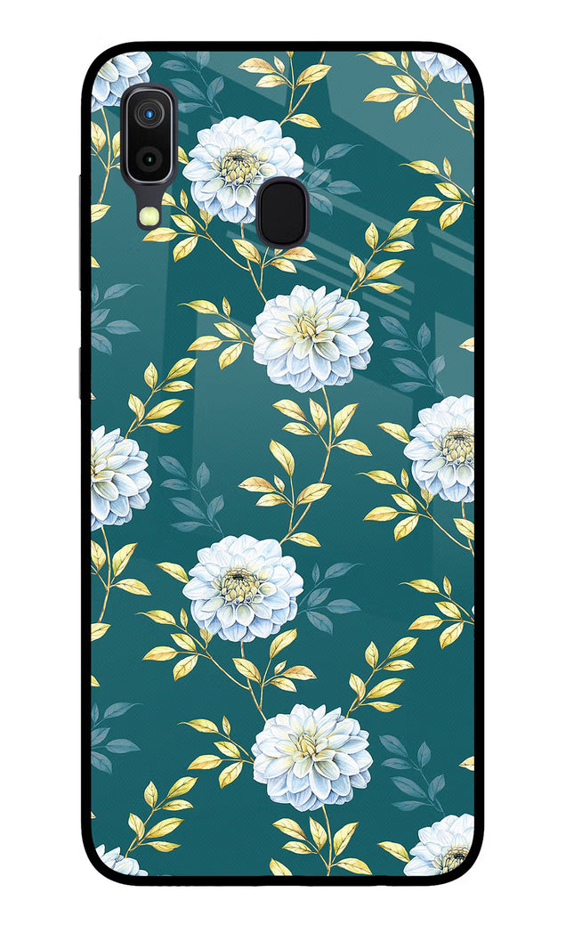 Flowers Samsung A30 Glass Case Back Cover by Casekaro