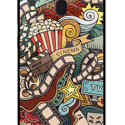 Cinema Abstract Samsung A30 Glass Case Back Cover by Casekaro