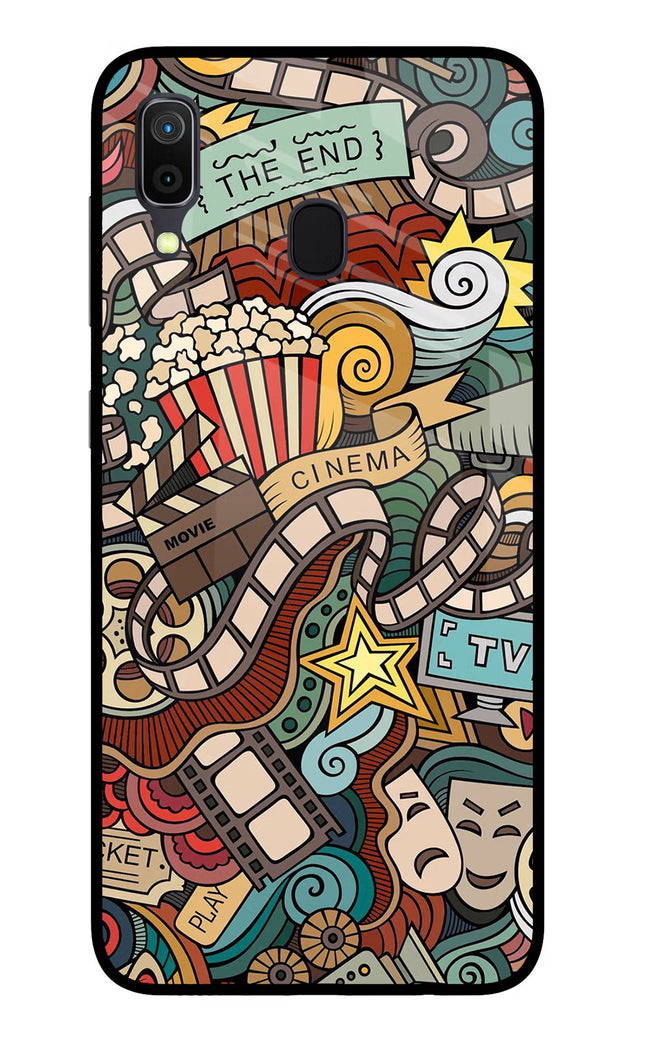Cinema Abstract Samsung A30 Glass Case Back Cover by Casekaro