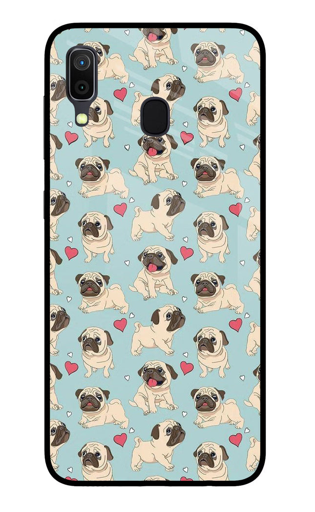 Pug Dog Samsung A30 Glass Case Back Cover by Casekaro