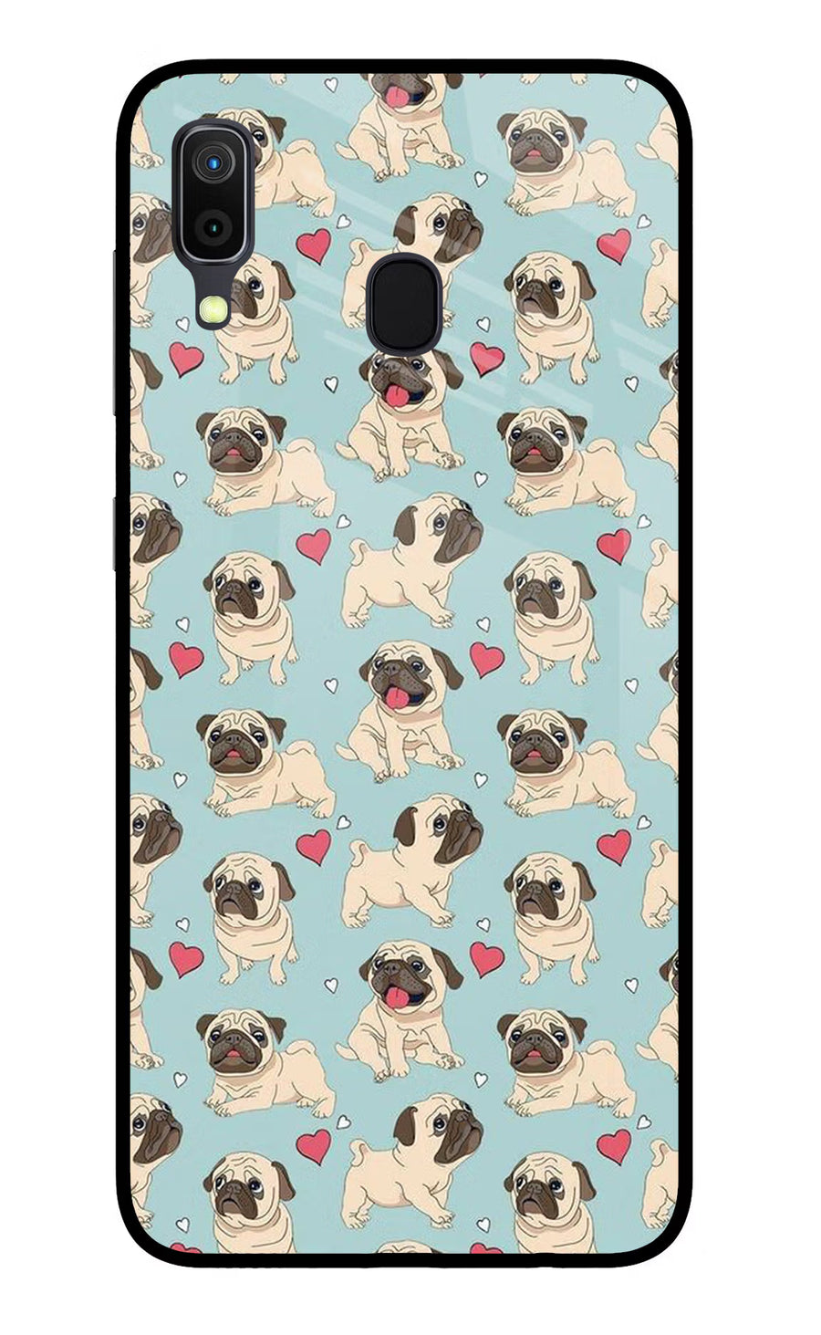 Pug Dog Samsung A30 Back Cover, Glass case