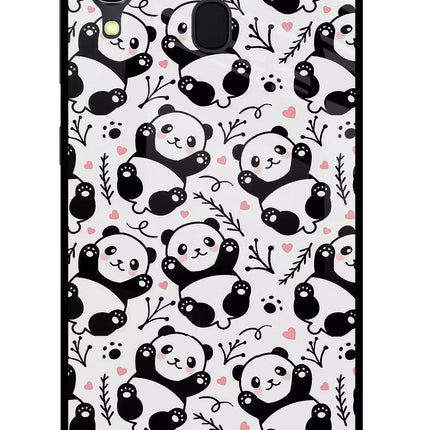 Cute Panda Samsung A30 Glass Case