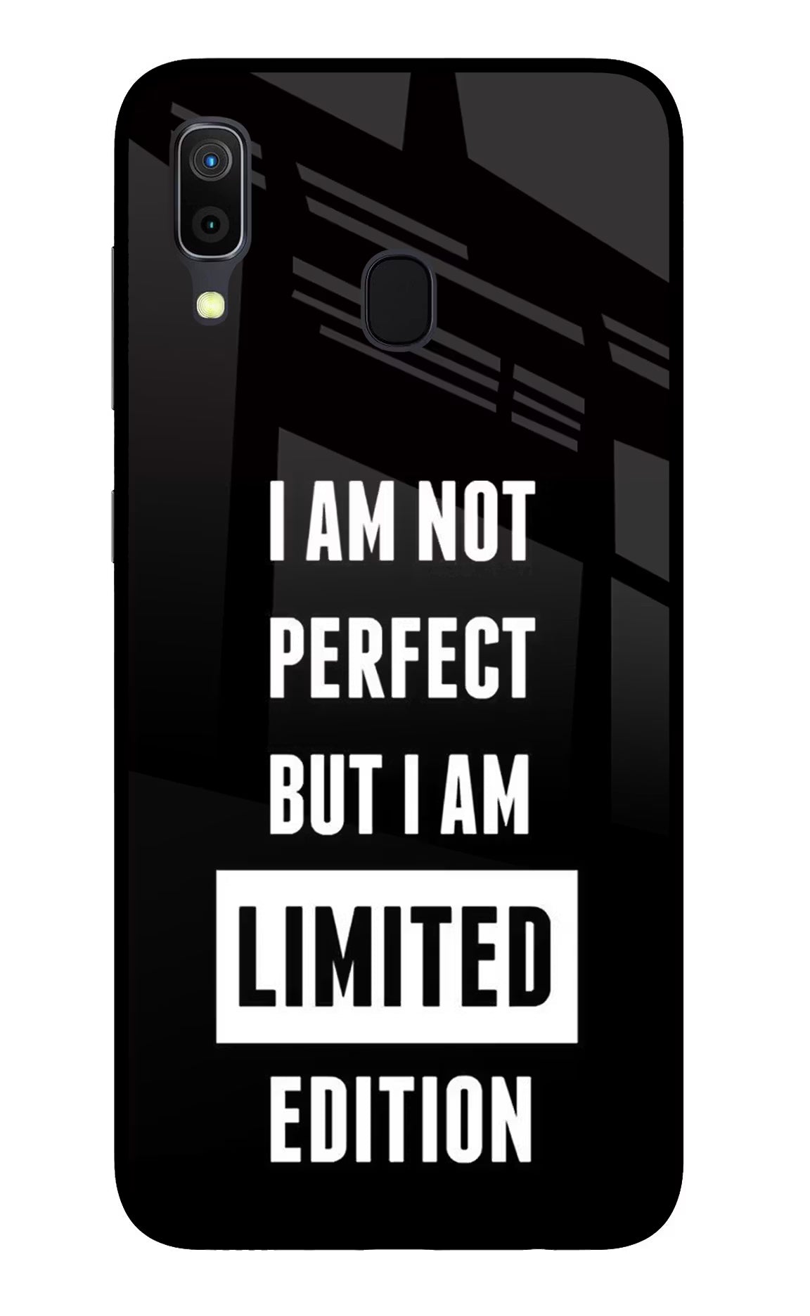 I Am Not Perfect But I Am Limited Edition Samsung A30 Glass Case Back Cover by Casekaro