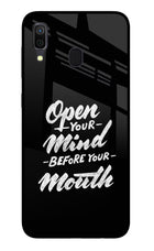 Open Your Mind Before Your Mouth Samsung A30 Glass Case