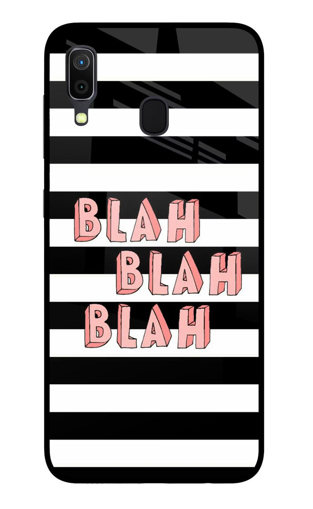 Blah Blah Blah Samsung A30 Glass Case Back Cover by Casekaro