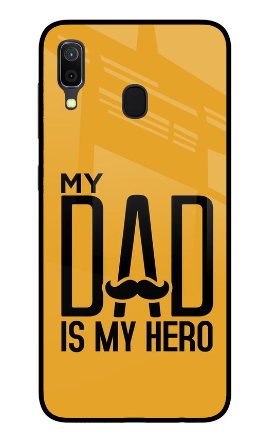 My Dad Is My Hero Samsung A30 Glass Case