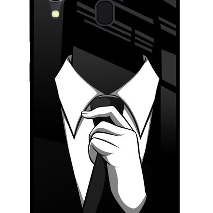 Black Tie Samsung A30 Glass Case
