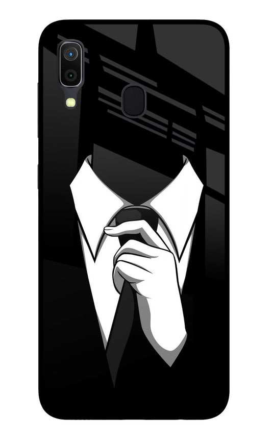 Black Tie Samsung A30 Glass Case