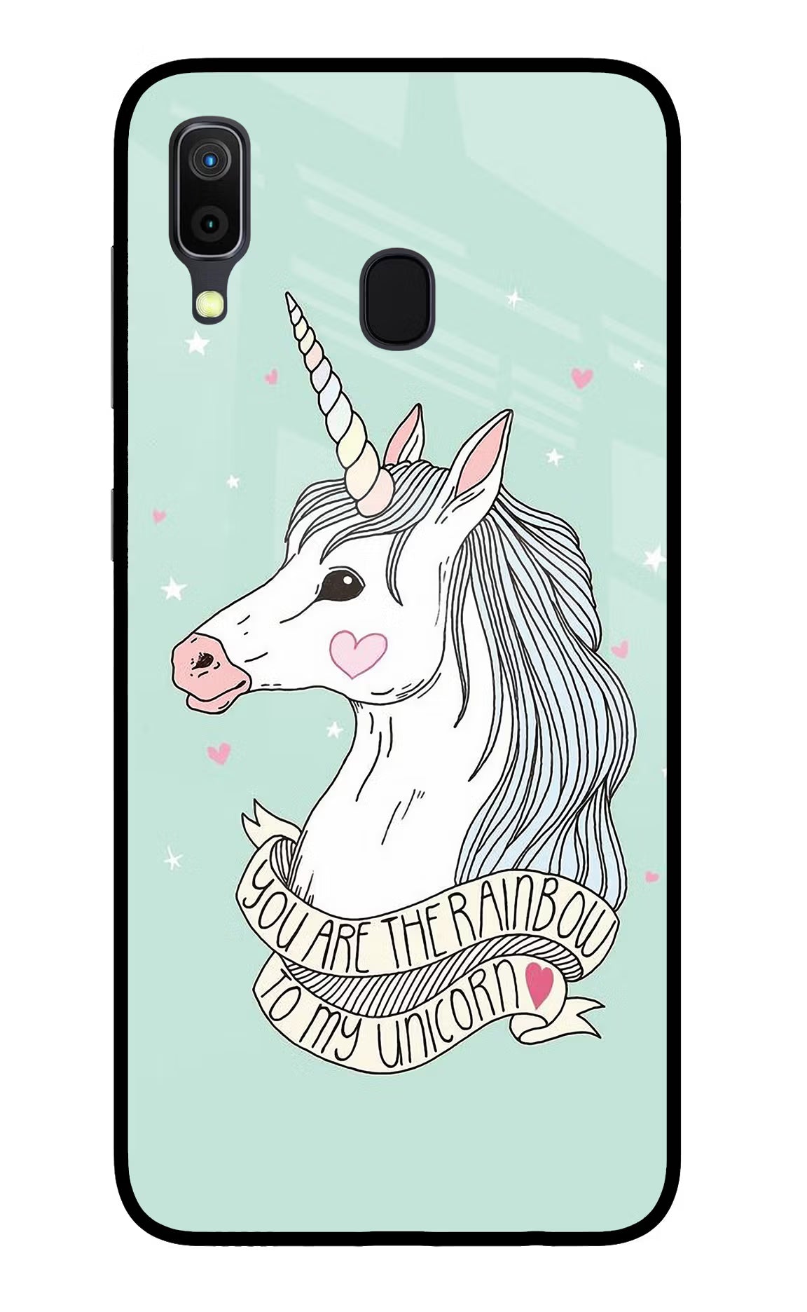 Unicorn Wallpaper Samsung A30 Glass Case Back Cover by Casekaro