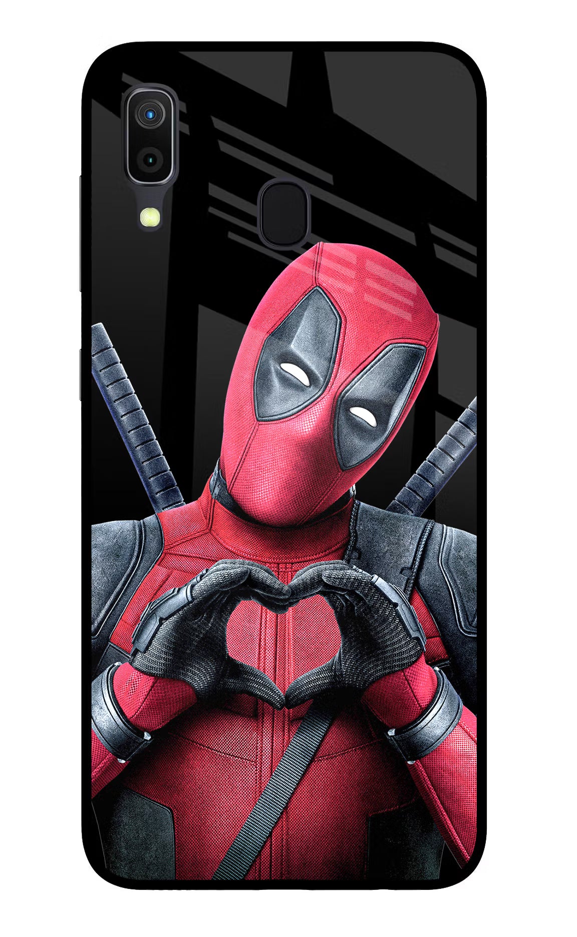 Deadpool Samsung A30 Glass Case Back Cover by Casekaro
