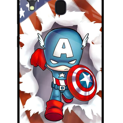 Captain America Samsung A30 Glass Case