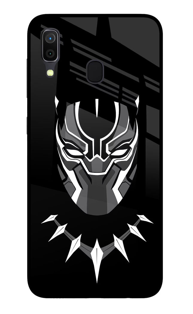 Black Panther Samsung A30 Glass Case Back Cover by Casekaro