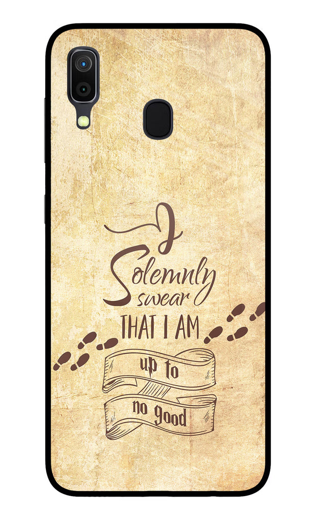 I Solemnly swear that i up to no good Samsung A30 Glass Case Back Cover by Casekaro
