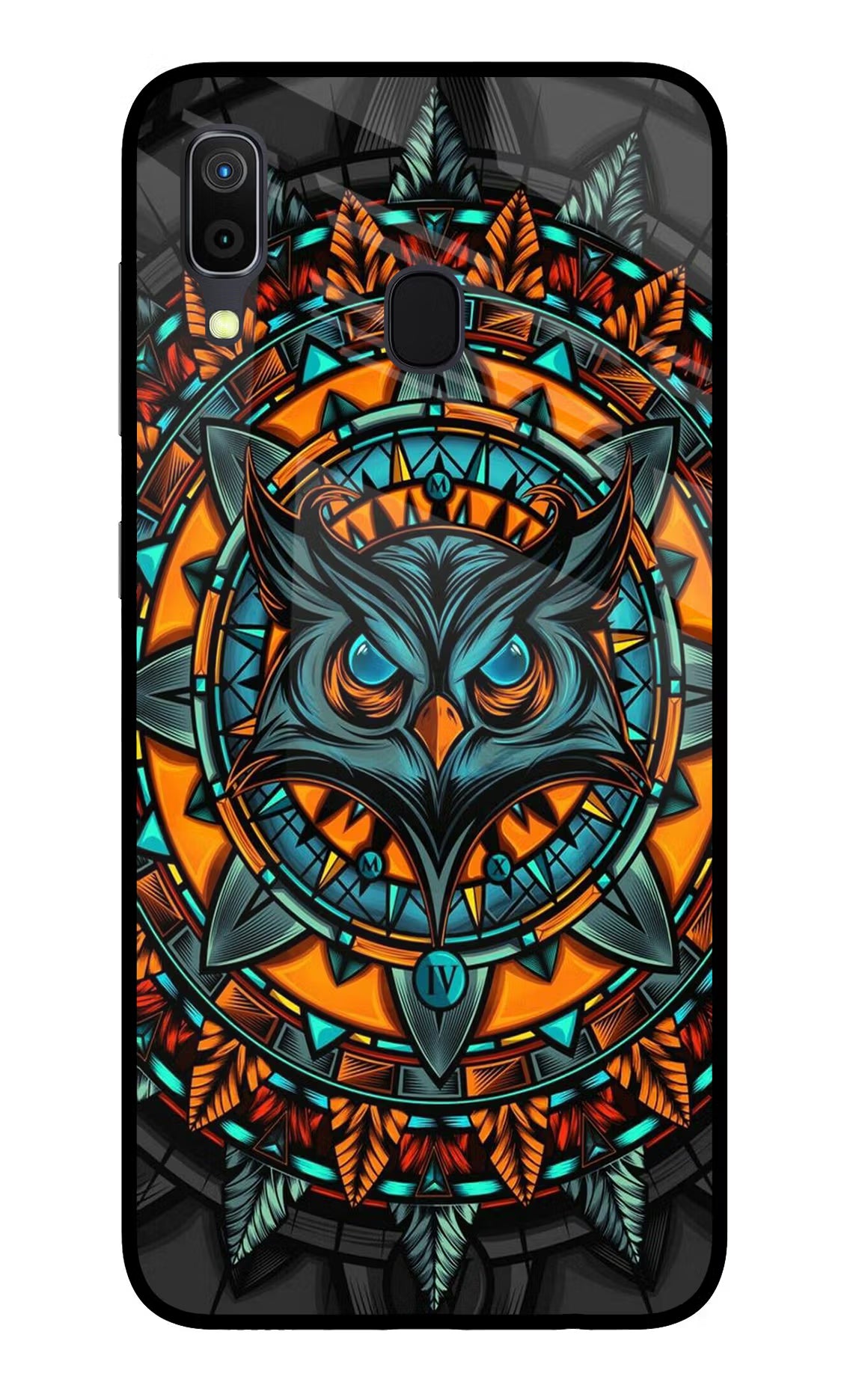 Angry Owl Art Samsung A30 Glass Case