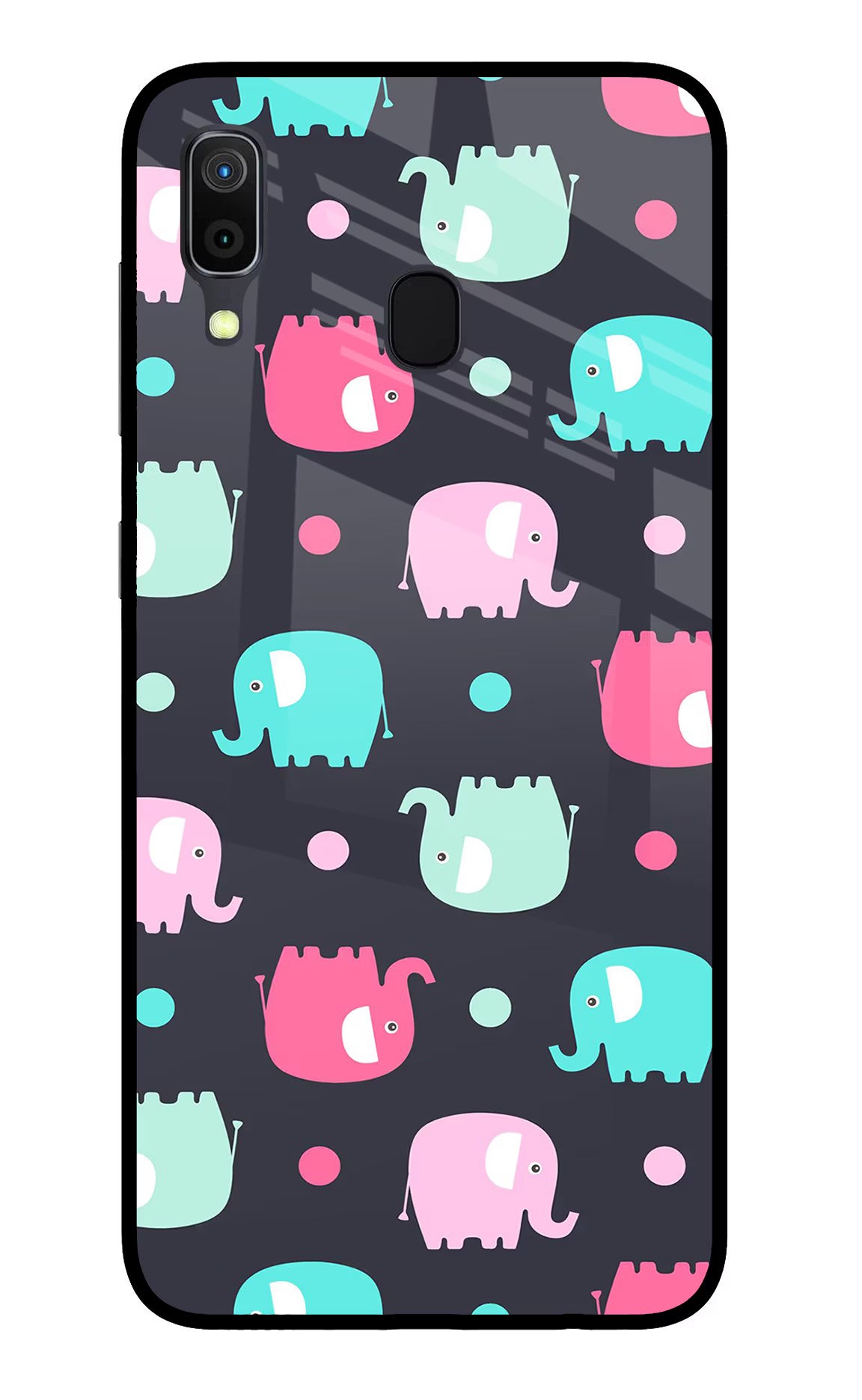 Elephants Samsung A30 Glass Case